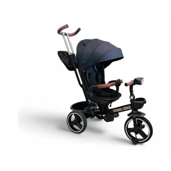 Велосипед с родительской ручкой Soni Try-Bike Dark Black