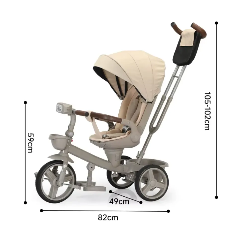 Велосипед з батьківською ручкою Soni Try-Bike Soft Pink