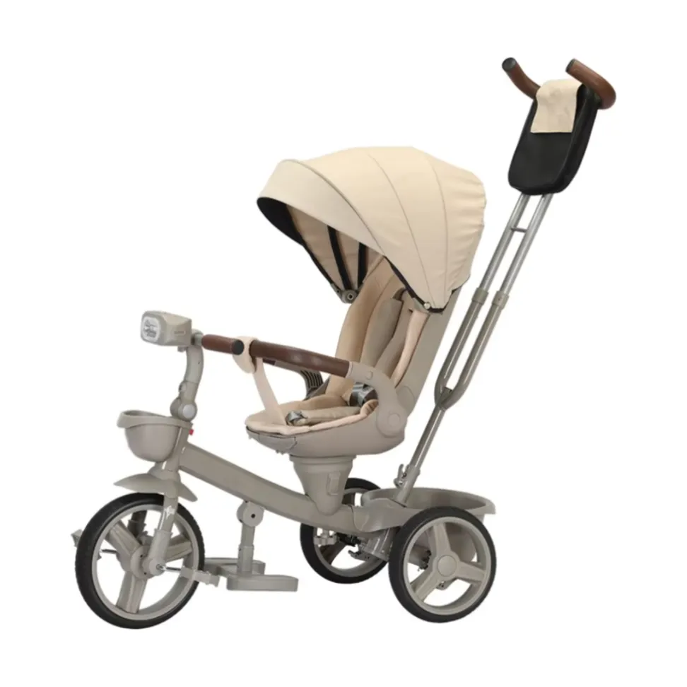 Велосипед с родительской ручкой Soni Try-Bike Light Beige
