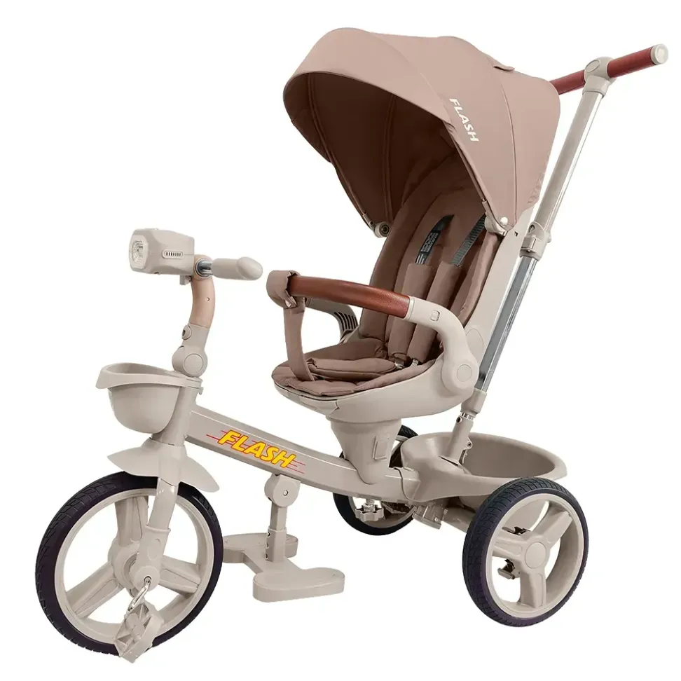 Трехколесный велосипед Tilly Flash T-3812 Dark Beige
