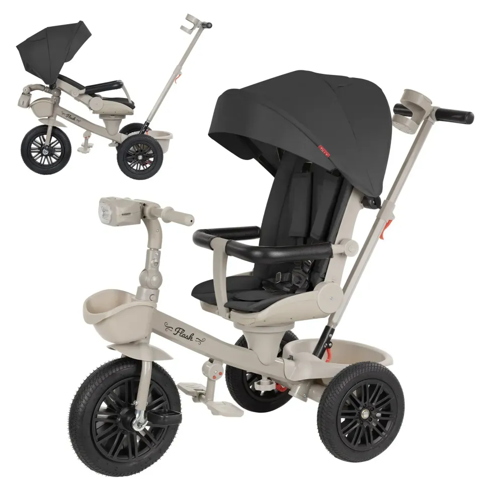 Трехколесный велосипед Tilly Flash T-3812 Black