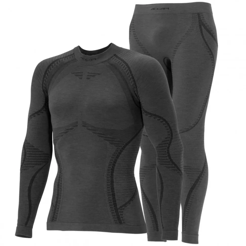 Набор мужская термофутболка с длинным рукавом Accapi Ergowool, Iron/Black