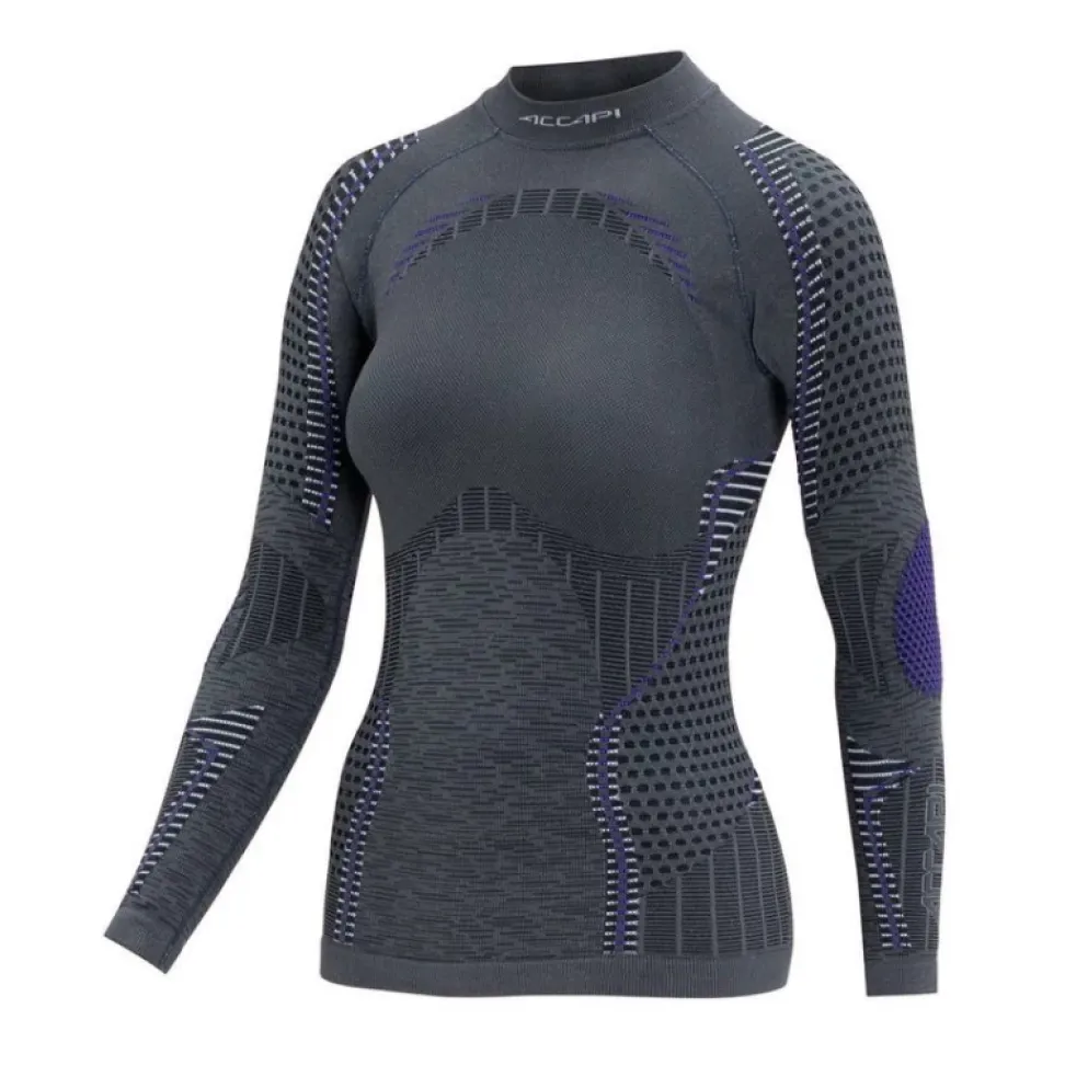 Термофутболка с длинным рукавом женская Accapi Ergoracing 2025, Anthracite/Purple